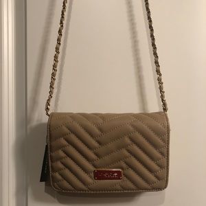 BEBE tan crossbody purse